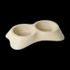 Ygo Voederbak LASSIE 2Del. Rnd Plst. Beige L| Voederbakken