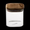 Ygo Voorraadpot AZIME Glas/Acacia 600ml| Bewaaraccessoires