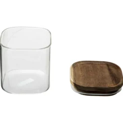 Ygo Voorraadpot AZIME Glas/Acacia 600ml| Bewaaraccessoires