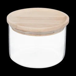 Ygo Voorraadpot BJORN Glas Hout 330ml| Bewaaraccessoires
