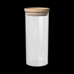 Ygo Voorraadpot BJORN Glas Hout 1.3l| Bewaaraccessoires