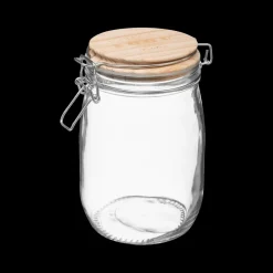 Ygo Voorraadpot HOMEMADE 1l Glas/Hout| Bewaaraccessoires