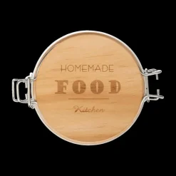 Ygo Voorraadpot HOMEMADE 0.75l Glas/Hout| Bewaaraccessoires