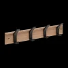 Ygo Wandkapstok STANGH 4 Haken Hout/Zwart| Opbergen