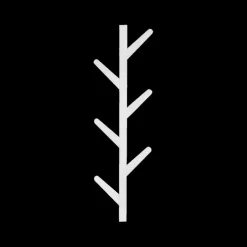 Ygo Wandkapstok XYLIA Bamboe Wit| Opbergen
