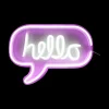 Ygo Wandlamp HELLO Acryl Roze/Wit| Kinderverlichting|Decoratieve Accessoires