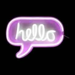 Ygo Wandlamp HELLO Acryl Roze/Wit| Kinderverlichting|Decoratieve Accessoires