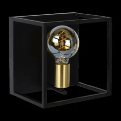 Ygo Wandlamp RUBEN 1Del. Zwart/Goud| Wandlampen