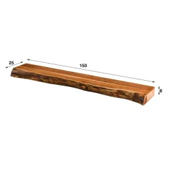 Ygo Wandplank MARIOLA Massief acacia naturel 150x25| Wandrekken