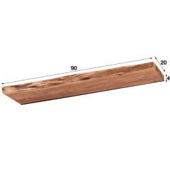 Ygo Wandplank MARKAS Massief acacia naturel| Wandrekken