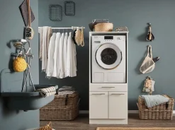 Ygo Wasmachinekast LAUNDRY H162 Wit| Wasruimte & Opbergkasten