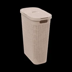 Ygo Wasmand CORBIA 40L m/Deksel Linnen| Was- & Linnenmanden|Badkameropbergers