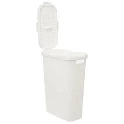 Ygo Wasmand CORBIA 40L M/Deksel Wit| Was- & Linnenmanden|Badkameropbergers