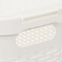 Ygo Wasmand CORBIA 40L M/Deksel Wit| Was- & Linnenmanden|Badkameropbergers
