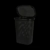 Ygo Wasmand FILOM Hoog 60l M/Deksel Zwart| Was- & Linnenmanden|Badkameropbergers