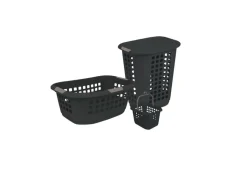 Ygo Wasmand HAMPER M/Dek. 63L Dk. Grijs| Was- & Linnenmanden|Badkameropbergers