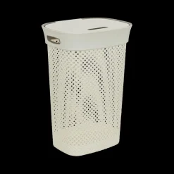 Ygo Wasmand PURLLE 60L M/Deksel Beige| Was- & Linnenmanden|Badkameropbergers