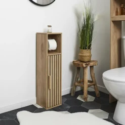 Ygo WC-Rolhouder CALUNA M/Deur Naturel| Toiletaccessoires