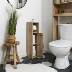 Ygo WC-Rolhouder CALUNA M/Deur Naturel| Toiletaccessoires