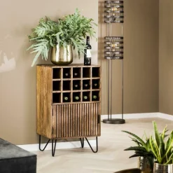 Ygo Wijnkast VIENNA Mango B56| Decoratieve Opbergers|Opbergen