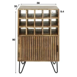 Ygo Wijnkast VIENNA Mango B56| Decoratieve Opbergers|Opbergen
