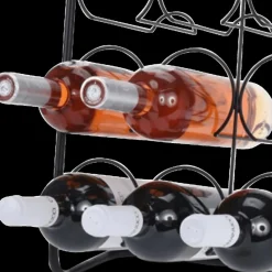 Ygo Wijnrek CHEERS 12F. Met. Zwart| Decoratieve Opbergers|Opbergen