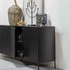 Ygo Woood Dressoir GRAVURE Zwart B200| Dressoirs